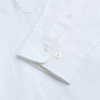 Men's Slim Linen Cotton Band Collar Shirt