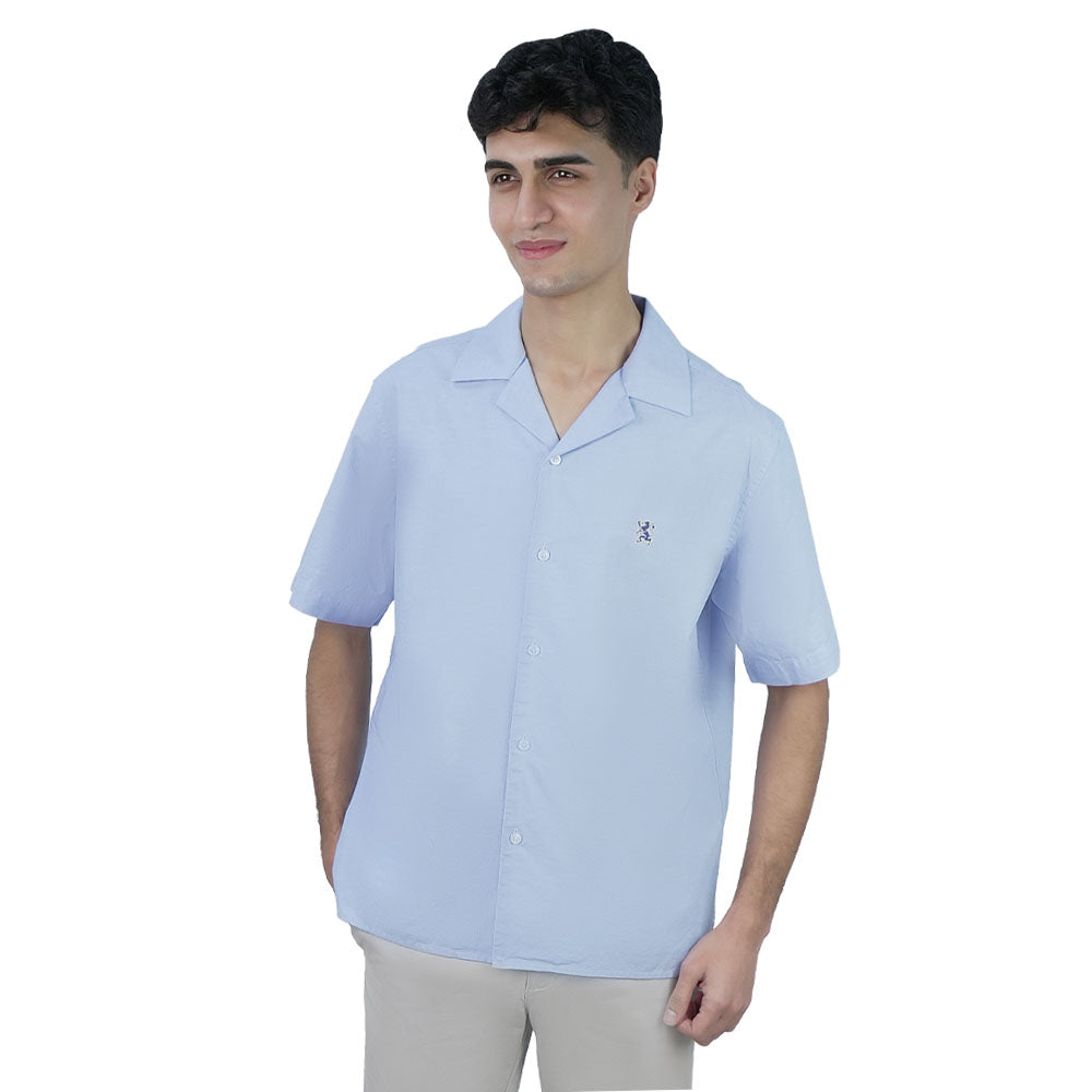 Men's Relaxed Fit Short Sleeve Lion Oxford Shirt