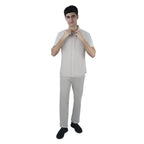 Men Slim Linen Blend Short Sleeve Shirt