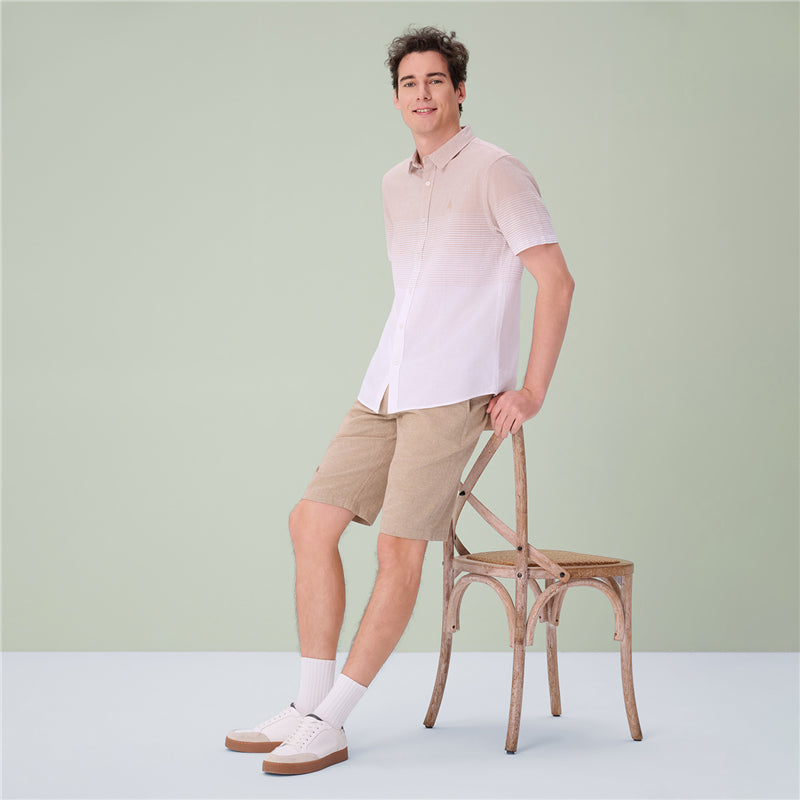 Men's Slim Linen Lyocell Signature Shirt