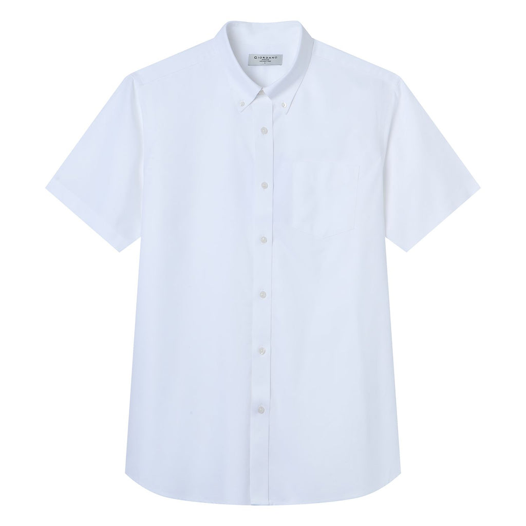 Men Wrinkle Free Short Sleeve Oxford Shirt
