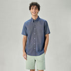 Men Wrinkle Free Short Sleeve Oxford Shirt