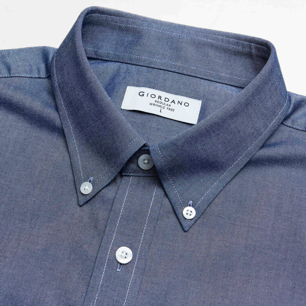 Men Wrinkle Free Short Sleeve Oxford Shirt