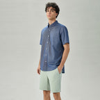 Men Wrinkle Free Short Sleeve Oxford Shirt