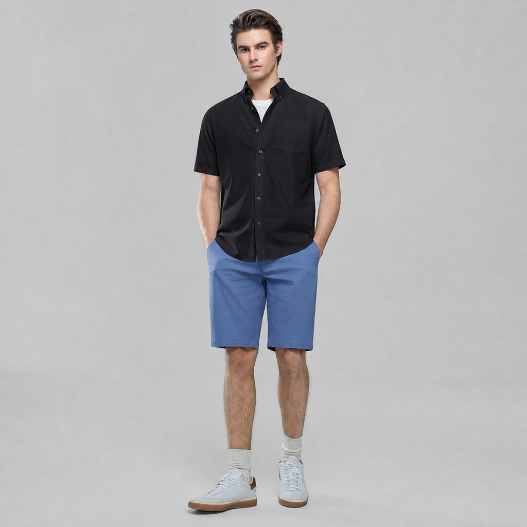 Men Wrinkle Free Short Sleeve Oxford Shirt