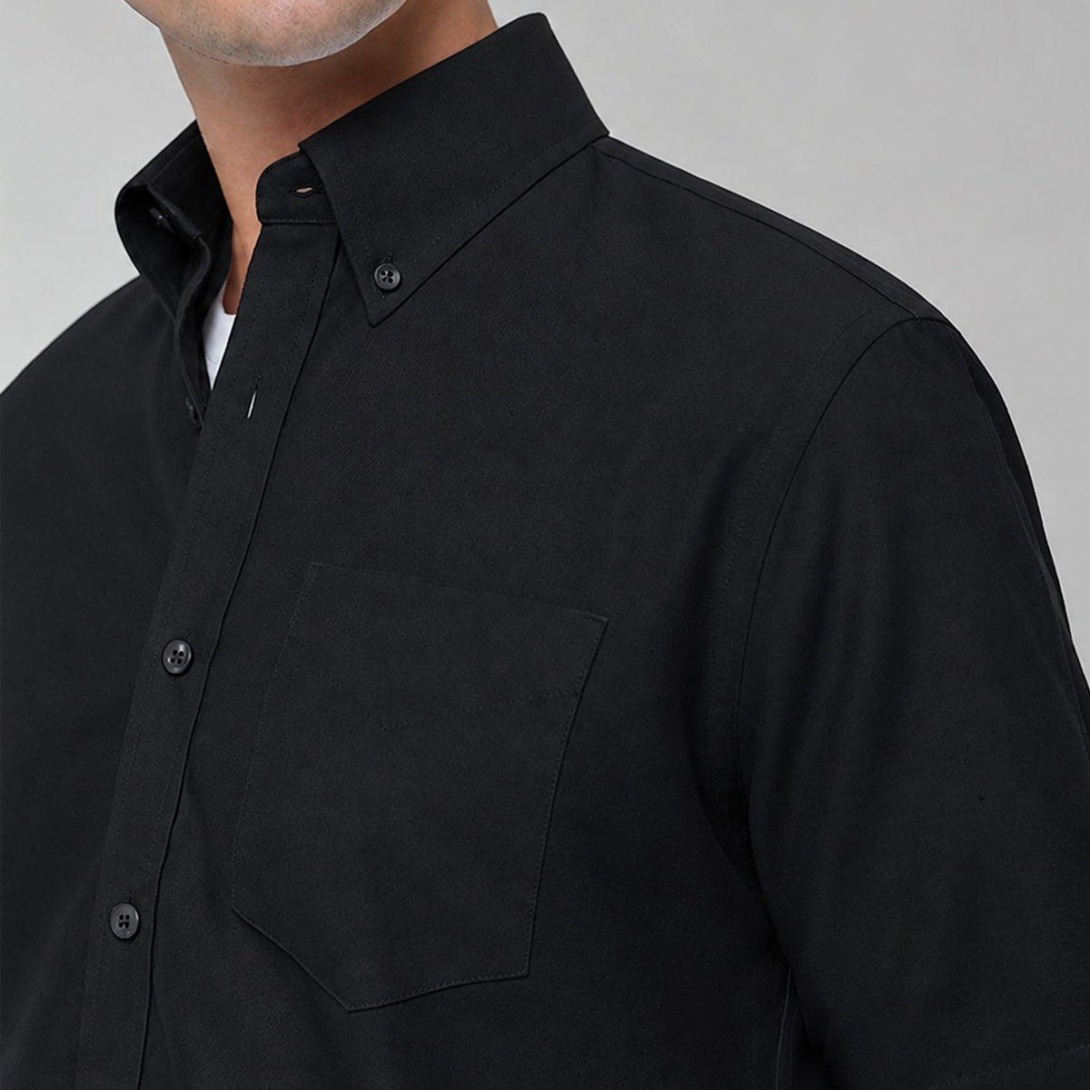 Men Wrinkle Free Short Sleeve Oxford Shirt