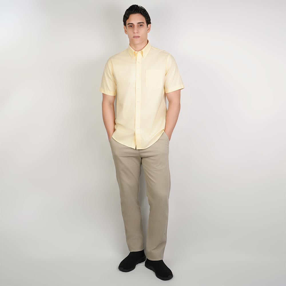 Men Wrinkle Free Short Sleeve Oxford Shirt