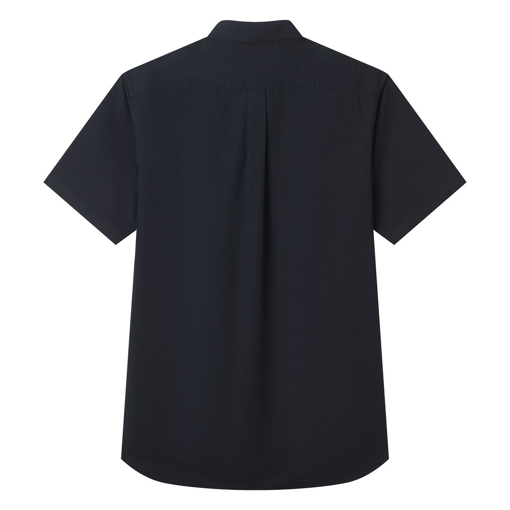Men Slim Cotton Short Sleeve Oxford Shirt