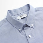 Men Slim Cotton Short Sleeve Oxford Shirt