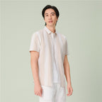 Men's Slim Linen Cotton Striped Shirt