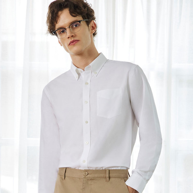 Giordano Men Wrinkle Free Shirt-White