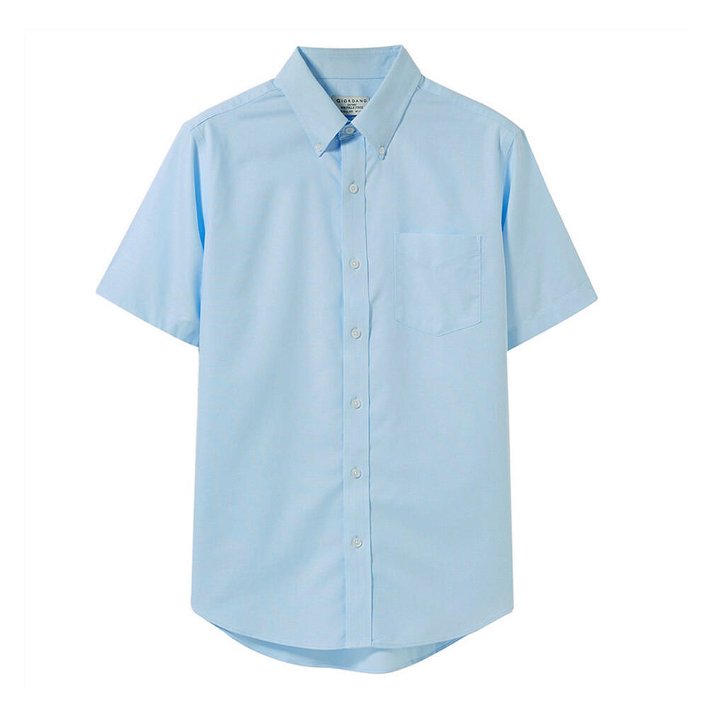 Men's Wrinkle Free Cotton Oxford Short Sleeve Shirt