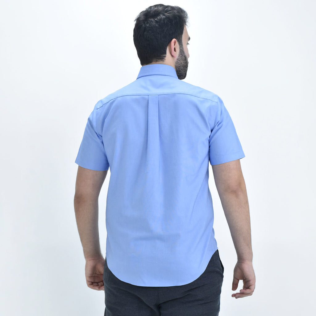 Men's Wrinkle Free Cotton Oxford Short Sleeve Shirt