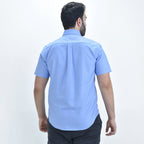 Men's Wrinkle Free Cotton Oxford Short Sleeve Shirt