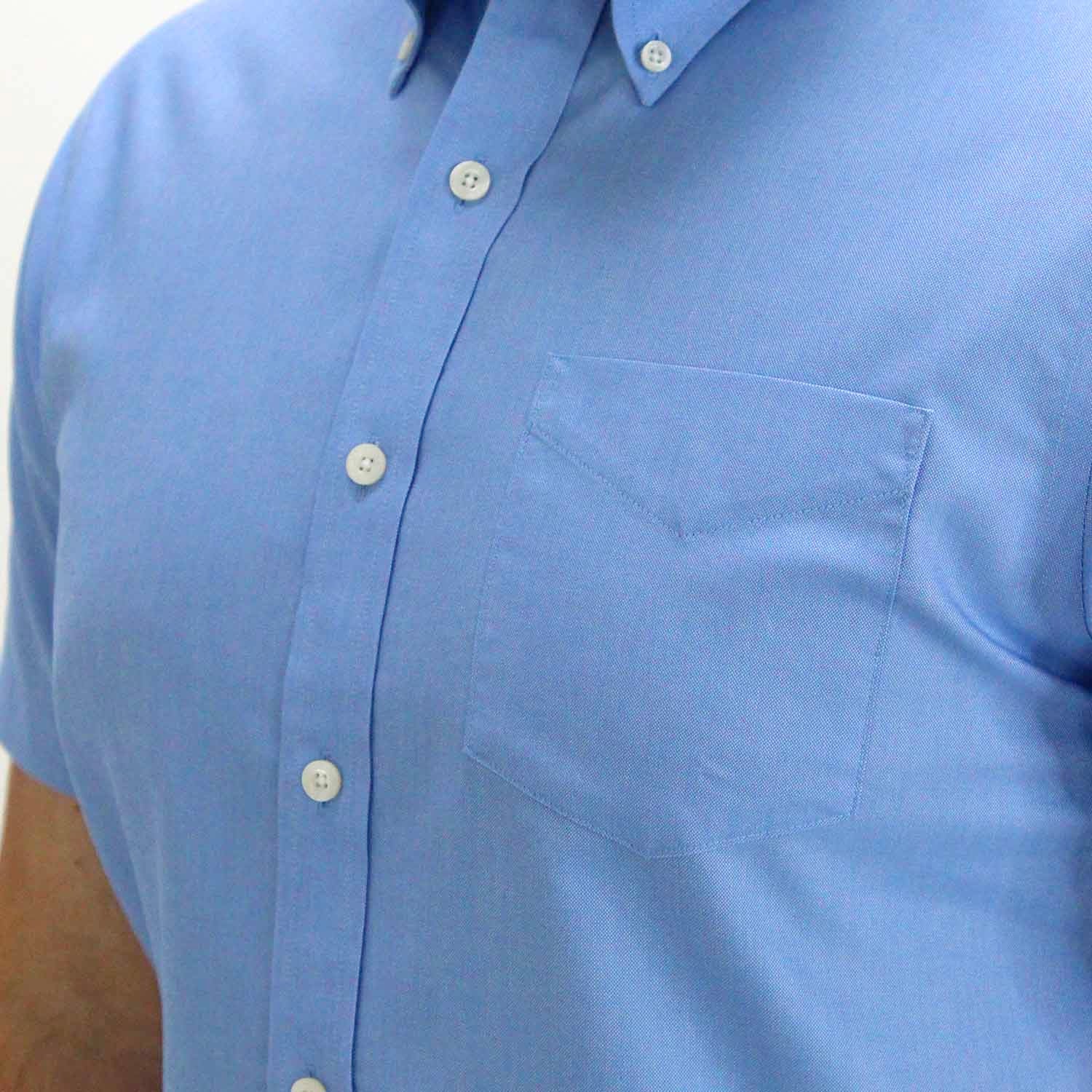 Men's Wrinkle Free Cotton Oxford Short Sleeve Shirt