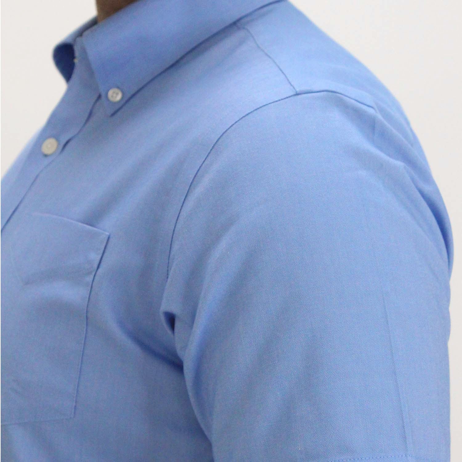 Men's Wrinkle Free Cotton Oxford Short Sleeve Shirt