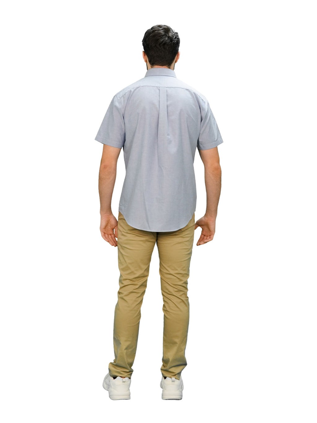 Men's Wrinkle Free Cotton Oxford Short Sleeve Shirt