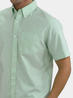 Men's Wrinkle Free Cotton Oxford Short Sleeve Shirt