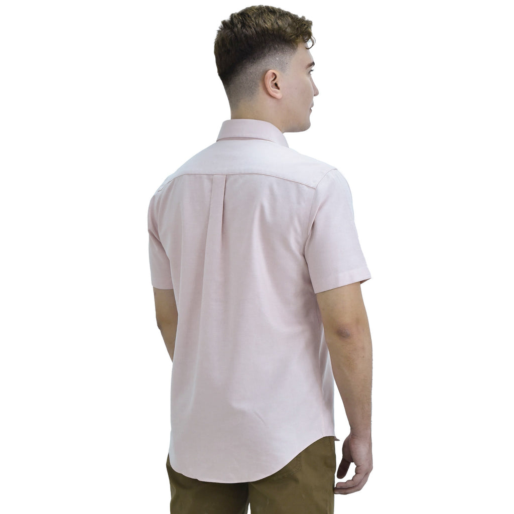 Men's Wrinkle Free Cotton Oxford Short Sleeve Shirt