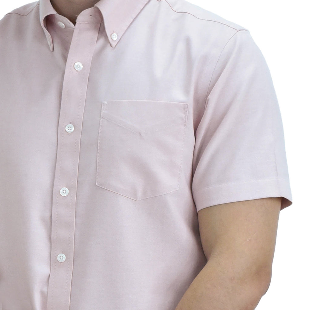 Men's Wrinkle Free Cotton Oxford Short Sleeve Shirt