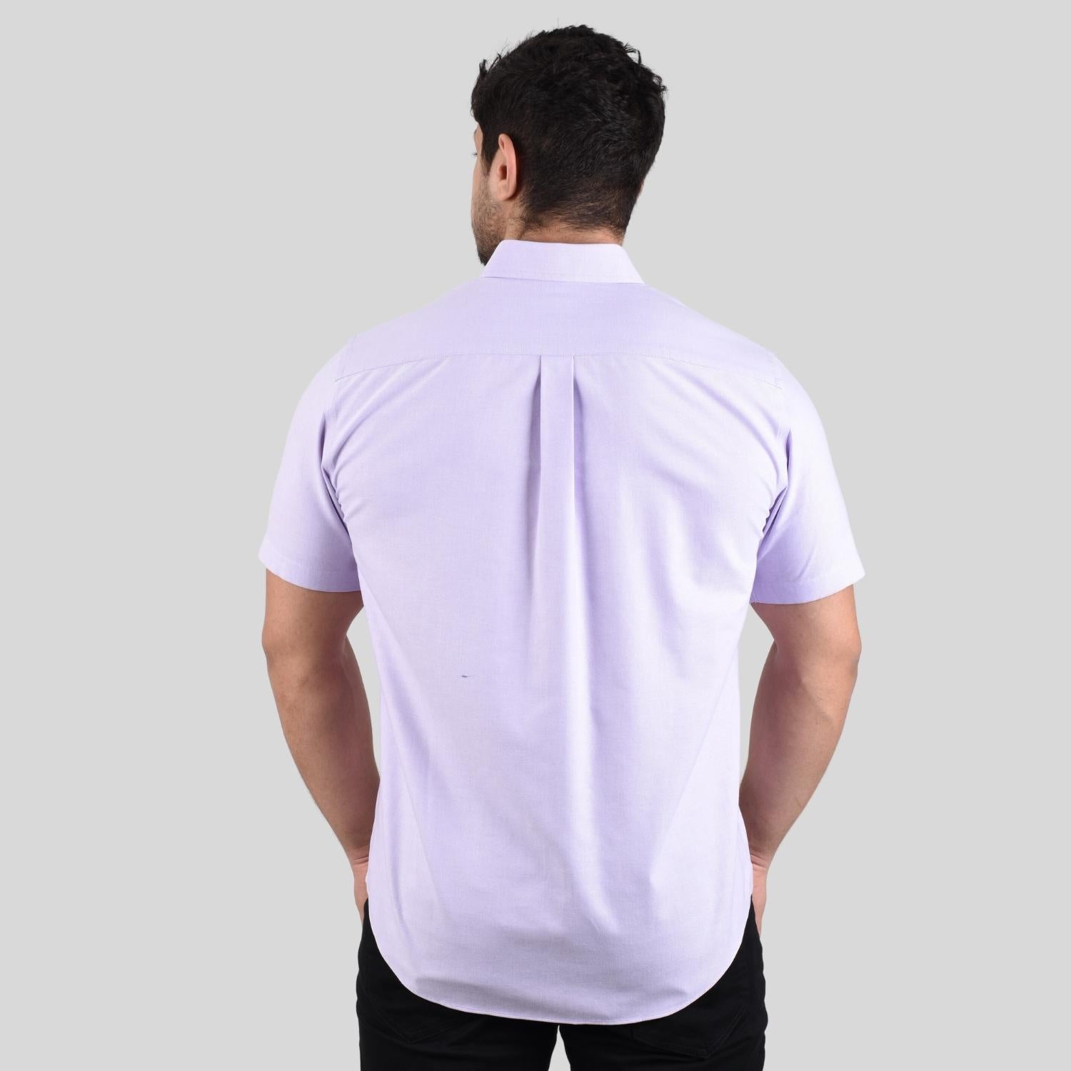 Men's Wrinkle Free Cotton Oxford Short Sleeve Shirt