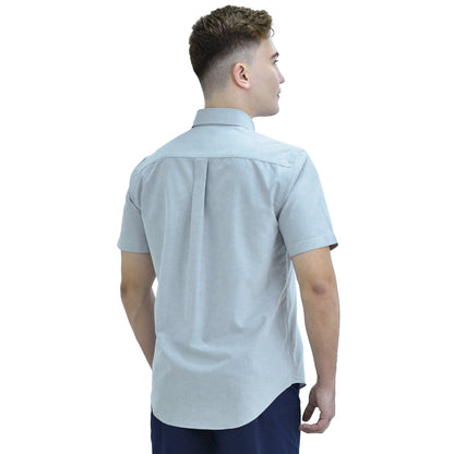 Men's Wrinkle Free Cotton Oxford Short Sleeve Shirt