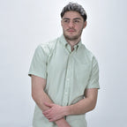 Men's Wrinkle Free Cotton Oxford Short Sleeve Shirt