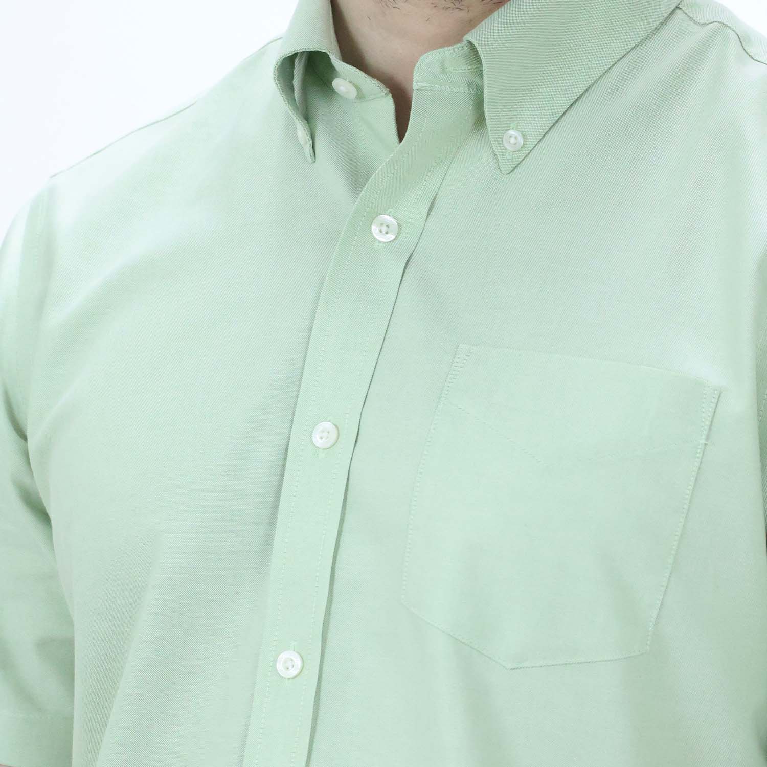 Men's Wrinkle Free Cotton Oxford Short Sleeve Shirt
