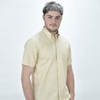 Men's Wrinkle Free Cotton Oxford Short Sleeve Shirt