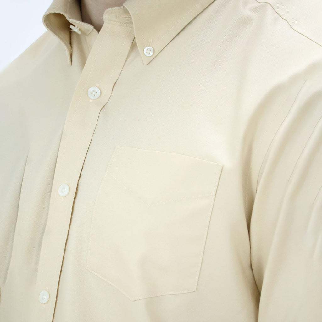 Men's Wrinkle Free Cotton Oxford Short Sleeve Shirt