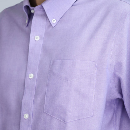 Men's Wrinkle Free Cotton Oxford Short Sleeve Shirt