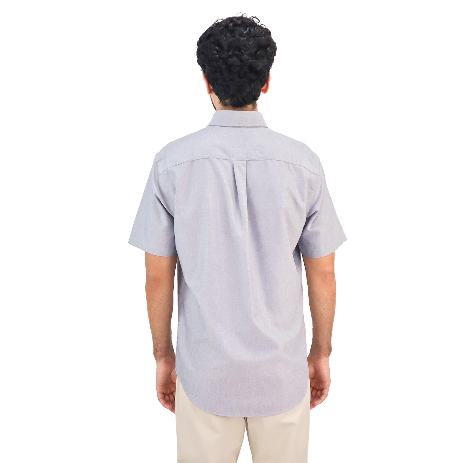 Men's Wrinkle Free Cotton Oxford Short Sleeve Shirt