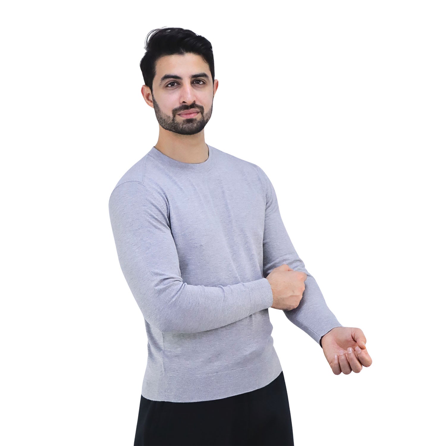 Giordano Men's Viscose Nylon Jersey Pullover | Soft, Comfy, Stylish-Gray