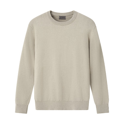 Men's Relaxed Fit Crew Neck Wool Blend Pullover