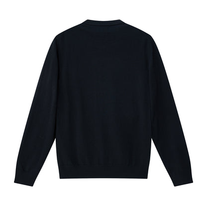 Men's Relaxed Fit Crew Neck Wool Blend Pullover