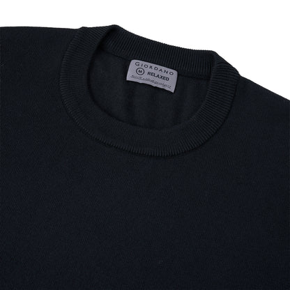 Men's Relaxed Fit Crew Neck Wool Blend Pullover