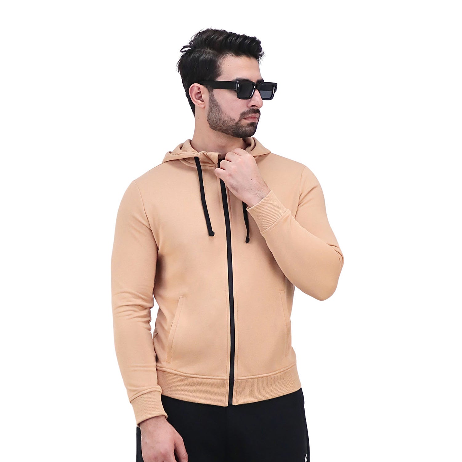 Giordano Men's Slim Fit Hoodie - Comfort & Style-Brown