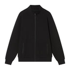 Men Slim Double Knit Full Zip Jacket