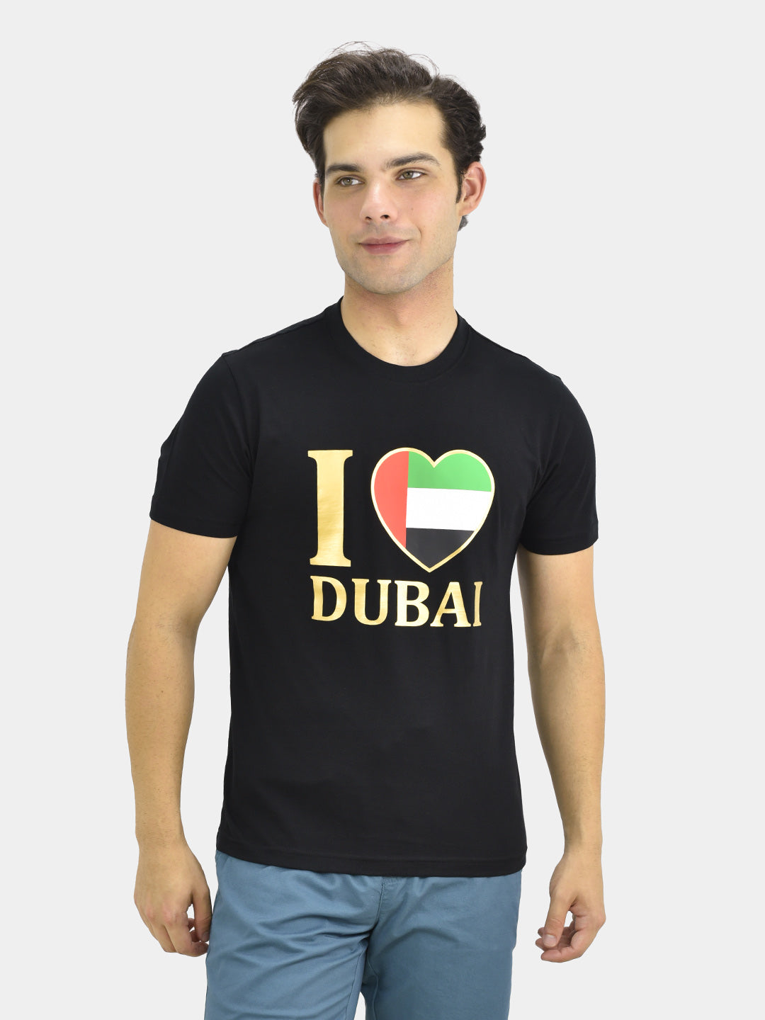 تي شيرت رجالي مطبوع عليه اليوم الوطني