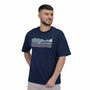 Giordano Men's G-Motion Sorona Printed Tee-Blue