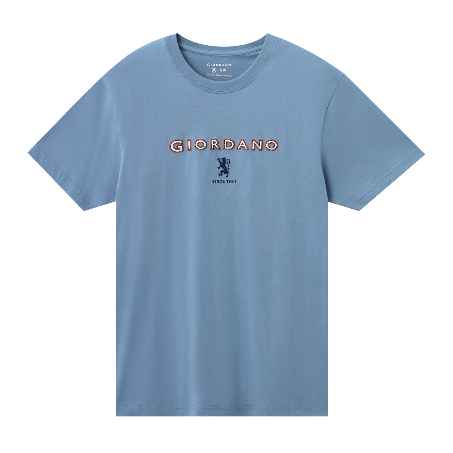 Giordano Men's Short Sleeve Print Tee-Blue