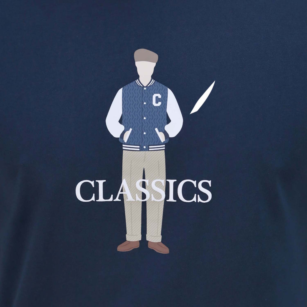 Men's Crew Neck Short Sleeve Relaxed Fit Classic Logo Print Tee