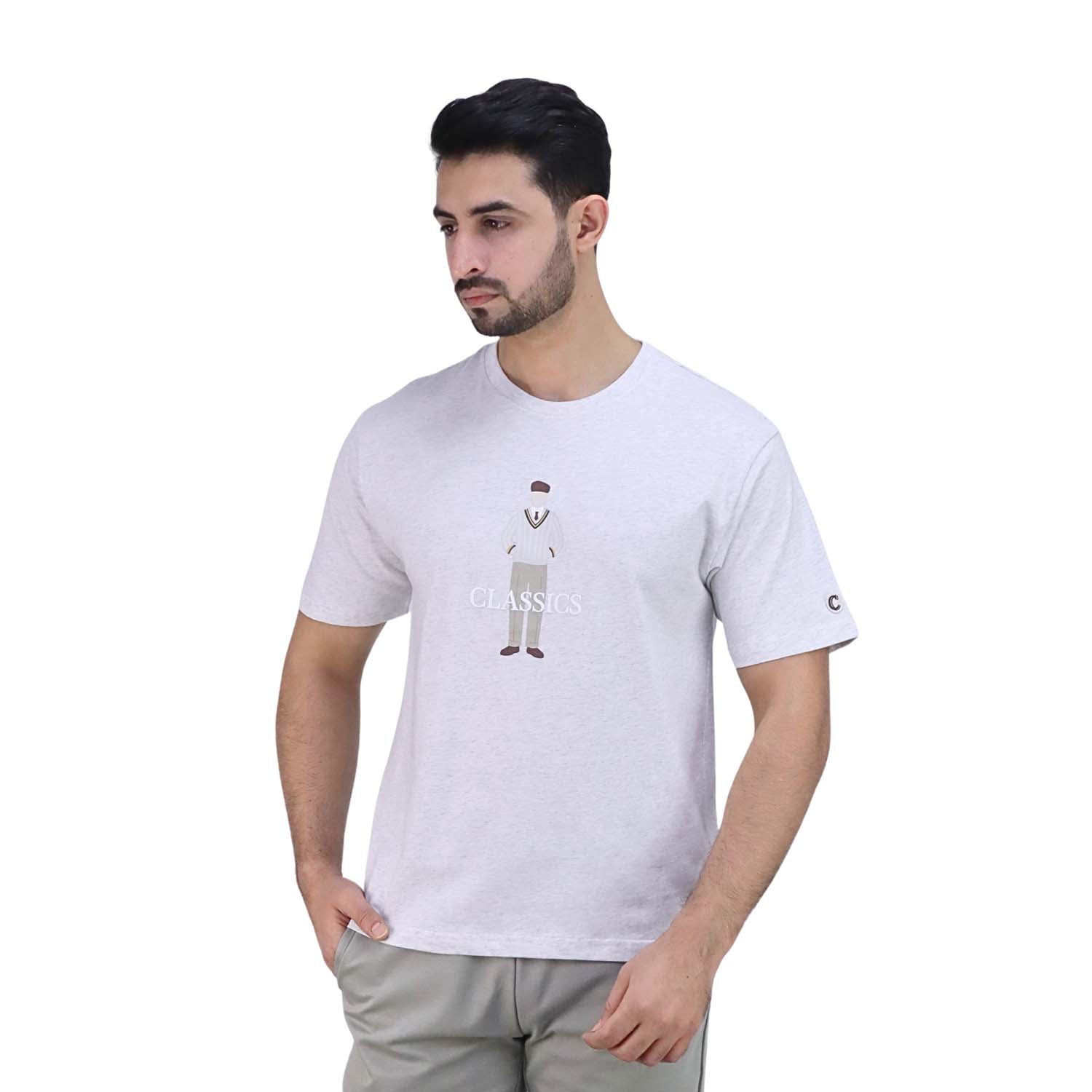 Giordano Men's Crew Neck Short Sleeve Relaxed Fit Classic Logo Print Tee-Brown