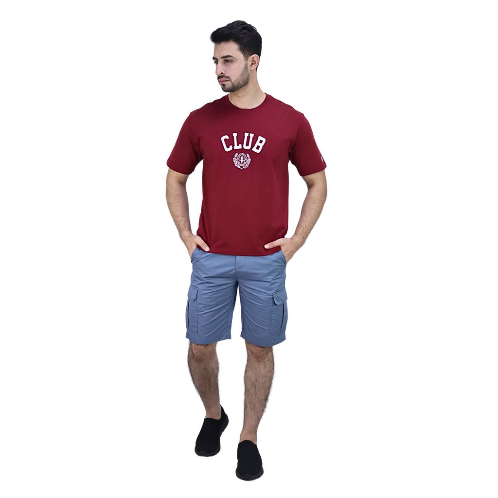 Men's Crew Neck Short Sleeve Relaxed Fit Classic Logo Print Tee