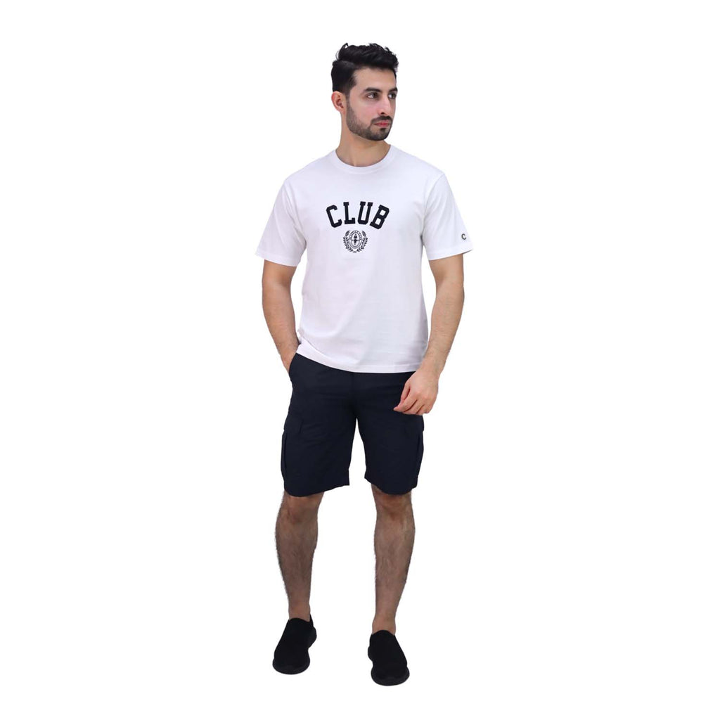 Men's Crew Neck Short Sleeve Relaxed Fit Classic Logo Print Tee