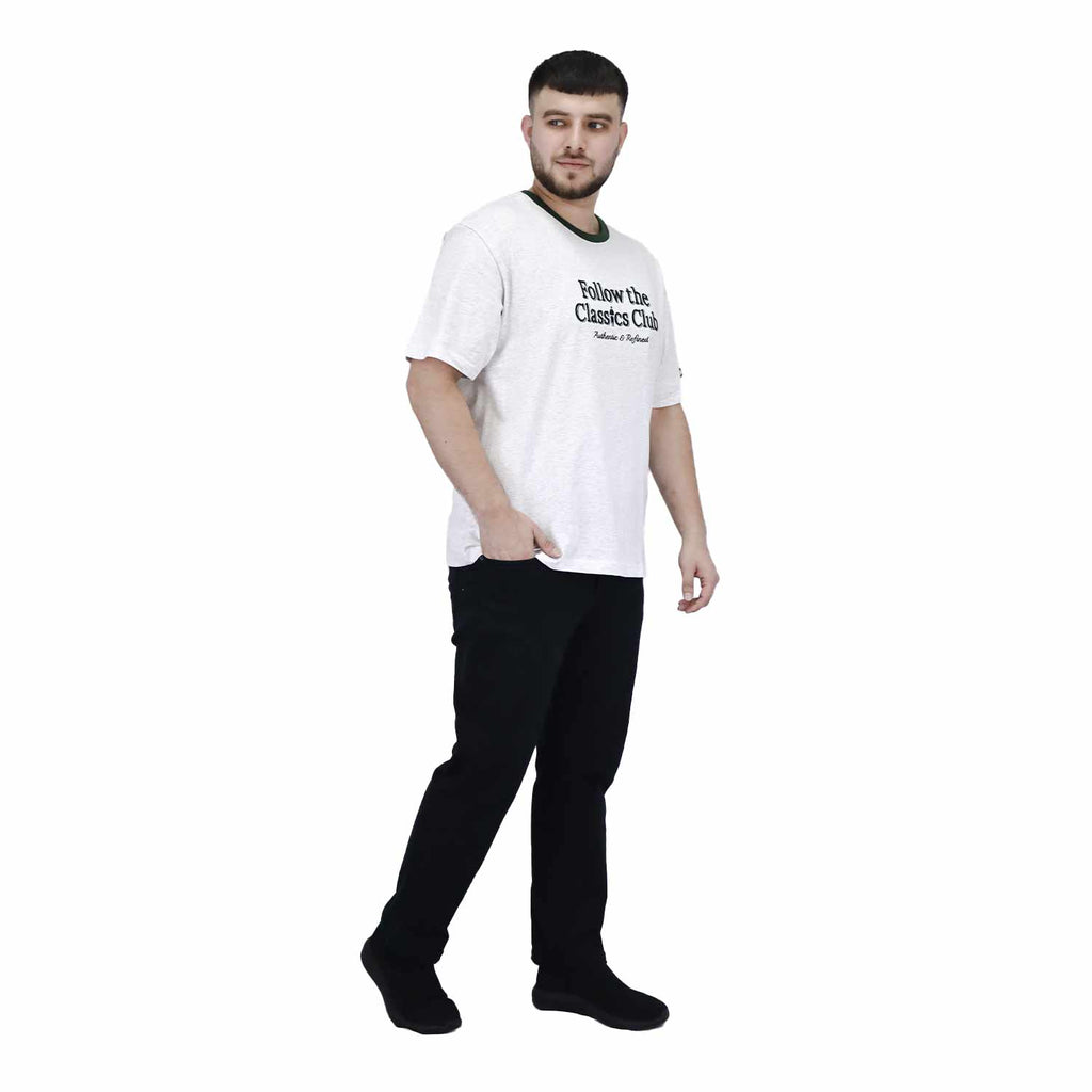 Men's Crew Neck Short Sleeve Relaxed Fit Classic Logo Print Tee
