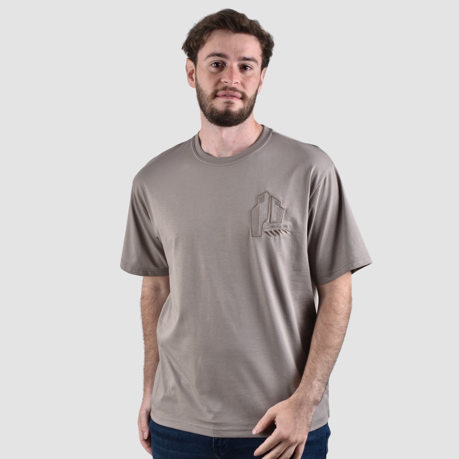 Men's Crew Neck Short Sleeve Wander Wonder Collection Relaxed Fit Print Tee