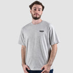 Giordano Men's Crew Neck Short Sleeve Wander Wonder Collection Relaxed Fit Print Tee-Grey