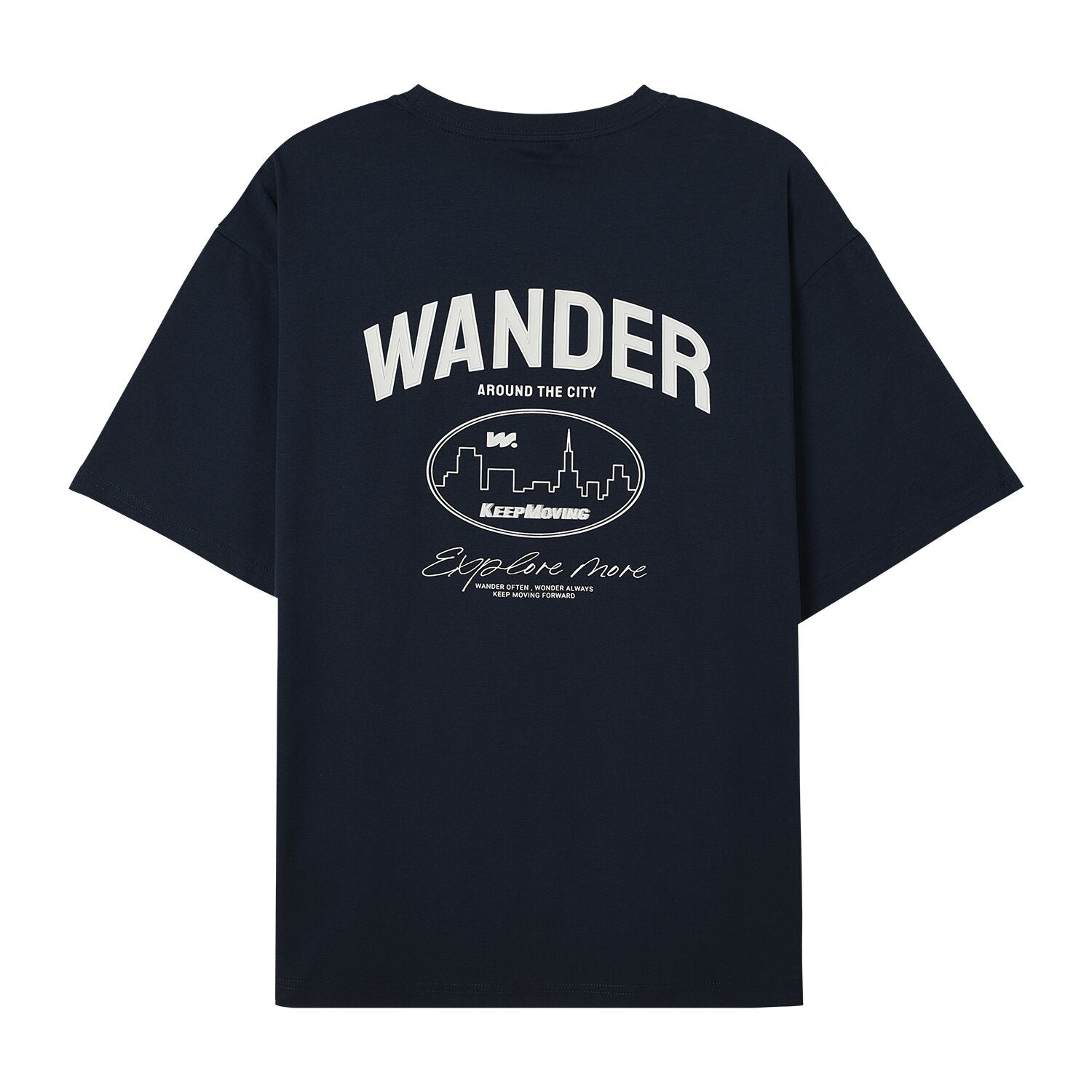 Men's Crew Neck Short Sleeve Wander Wonder Collection Relaxed Fit Print Tee
