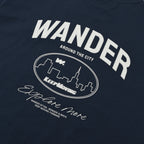 Men's Crew Neck Short Sleeve Wander Wonder Collection Relaxed Fit Print Tee